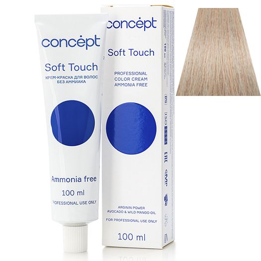 Cream-dye for hair without ammonia 9.38 blond very light golden-pearl Soft Touch Concept 100 ml